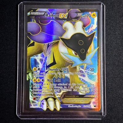 Pokemon TCG - Raikou EX Full Art 105/108 Dunkle Entdecker 2012 Schwarzweiß Karte