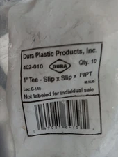 DURA 1" Tee - Slip x Slip x FIPT PVC Fitting (Bag of 10)