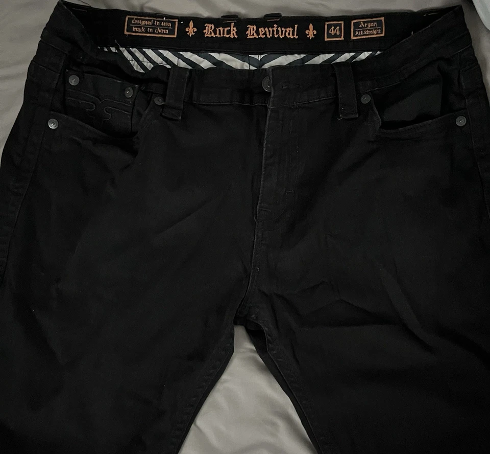 Pantalones de mezclilla oscuros Rock Revival para hombre Foto 2 de 4