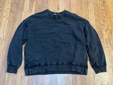 Free People FP Movement All Star solid crew sweatshirt Black sz XS NWT 98
