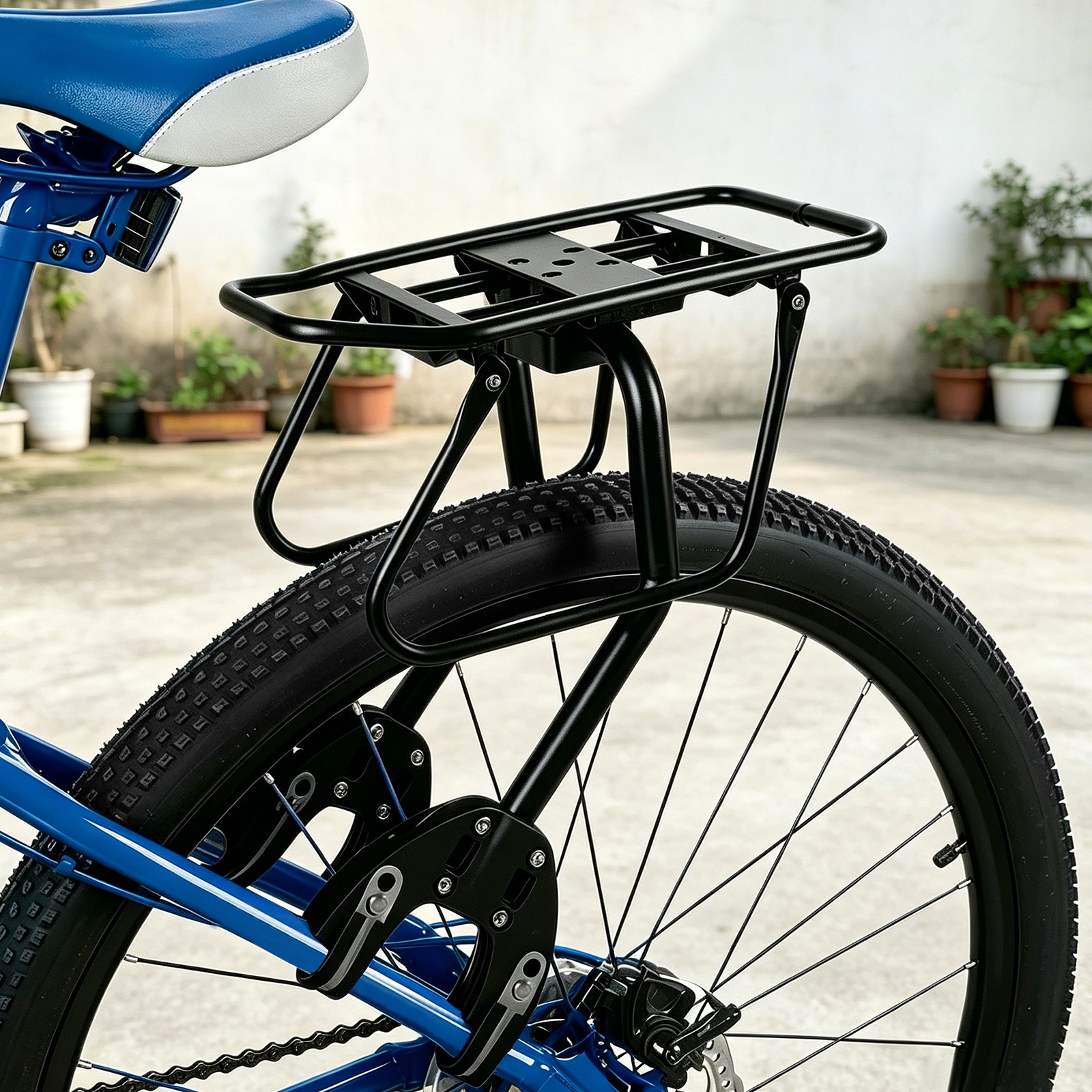 Portabici posteriore in alluminio per mountain bike bici da corsa 20-29 pollici, montaggio telaio o
