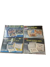 Lot Of 4 Complete Geo Safari Electric Learning Cards 1990s 