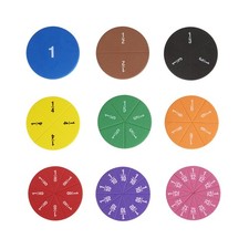 Office Depot  Brand Magnetic Fraction Circles, Assorted Colors, Pre-K, Set Of 51