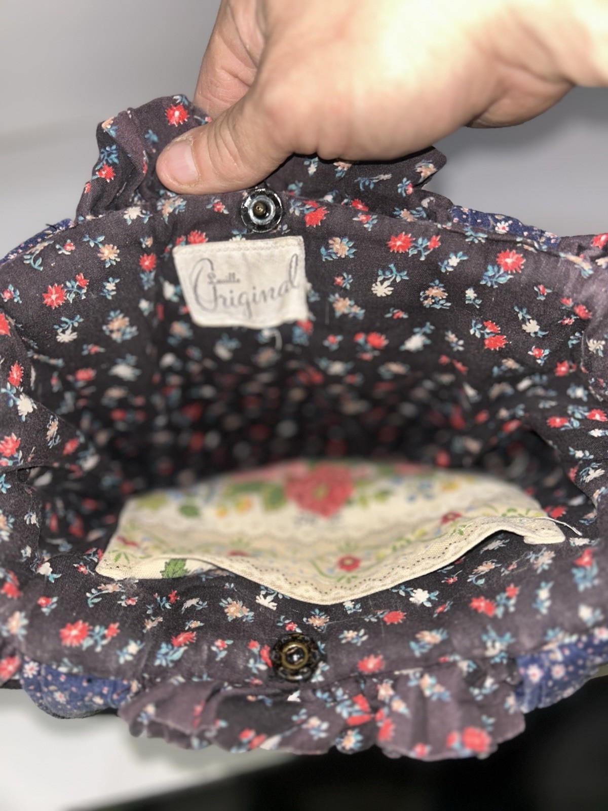 Handmade Floral  Patchwork Small Tote - image 2