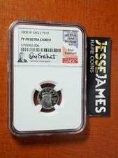2000 W $10 PROOF PLATINUM EAGLE NGC PF70 ULTRA CAMEO DON EVERHART SIGNED 1/10 OZ 4950.00 per troy oz