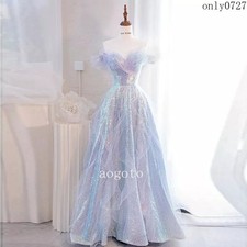 Womens Full Length Formal Party Ball Gown Prom Bridesmaid Host Sequins Dress New