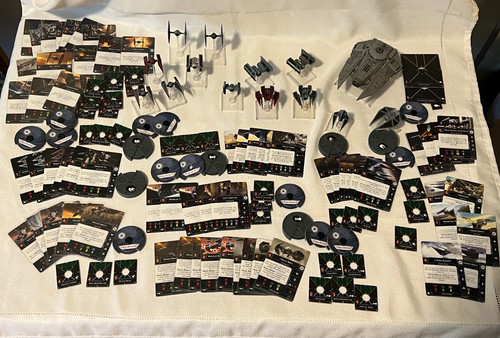 Star Wars X Wing Imperial lot 14 ships Aces TIE Decimator VT 49 phantom defender