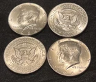 1964 Kennedy Half Dollars Silver Coin Lot (4)
