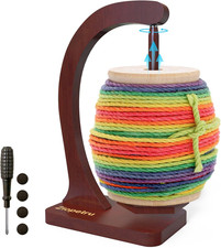Wooden Magnetic Yarn Holder for Knitting and Crocheting with Anti-Slip Pads