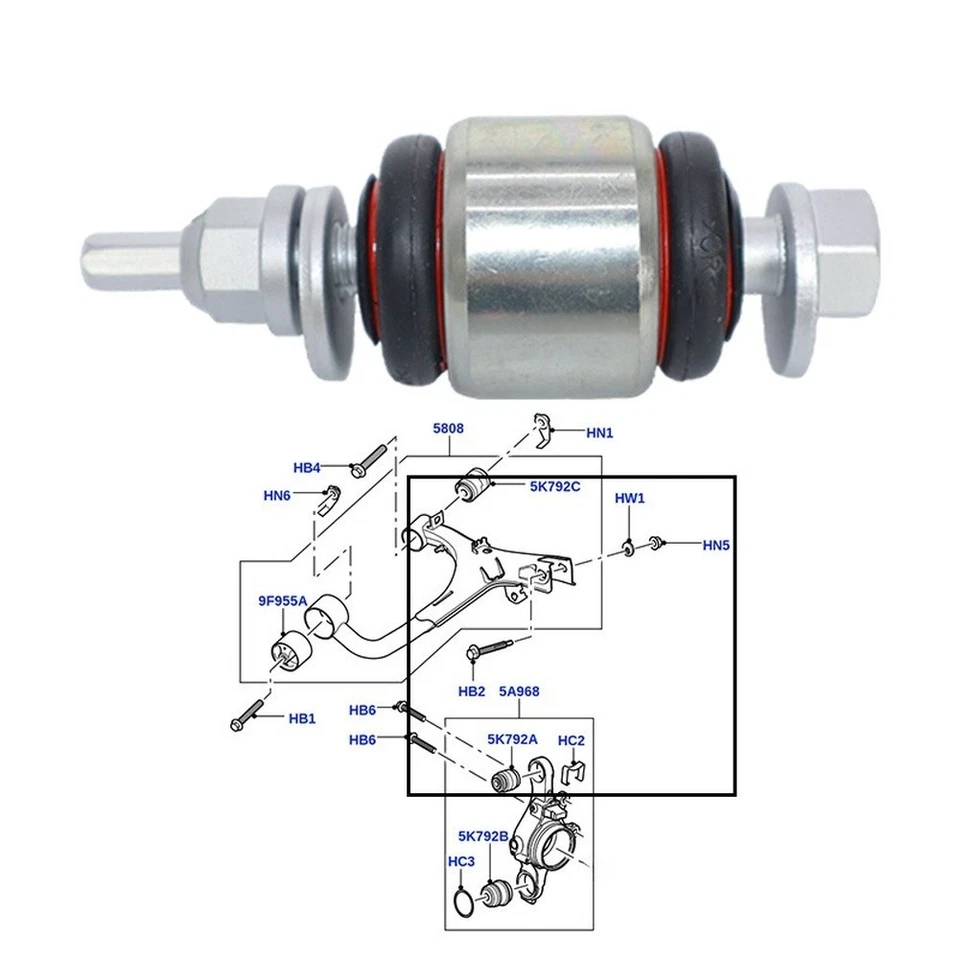 For Discovery 3 4 Bolt Nut Washer Bushings Kit Replacement Part Numbers - Image 4 of 4