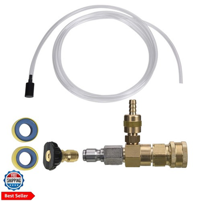 #ad Adjustable Chemical Injector Kit for Pressure Washer Soap Injector 3 8 Inch... $31.99