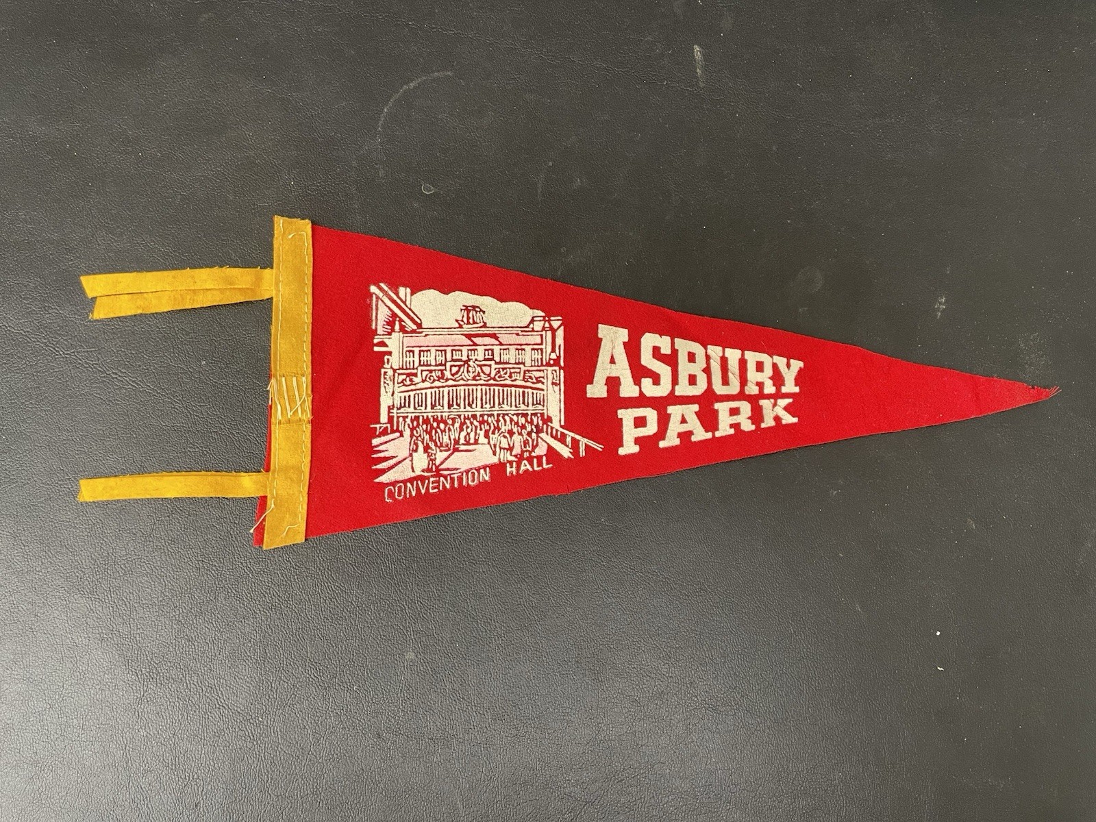 Vintage Asbury Park Convention Hall Felt Pennant 14-1/2" 1940’s / 50’s? Jersey