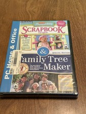 Broderbund Family Tree Maker  Scrapbook Designer Win XP CD-ROM Software NEW