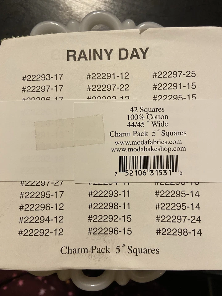 Rainy Day By Me And My Sister Designs For Moda Rare OOP Charm Pack - Image 2 of 2
