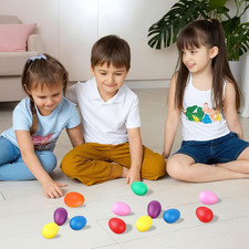 14 PCS Plastic Egg Shakers Percussion Musical Egg Maracas Easter Egg Kids Toys 