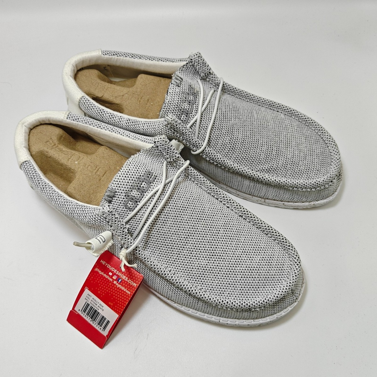 Hey Dude wally sox stone white slip on Men