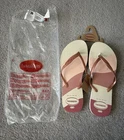 Havaianas Fantasia Gloss Beige Flip-Flops, UK Size 8.5, New/Bagged