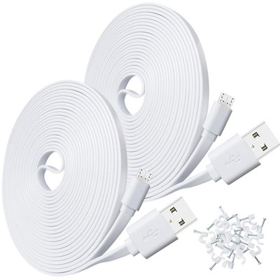 SCOVEE 2-Pack 10FT USB Power Extension Cable for Wyze Cam,Wyzecam Pan,Yi Home Ca