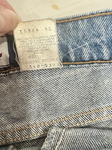 Jeans Vintage Levis 540 Uomo 34x30 Blu Denim Marrone Tab Relaxed Gamba Dritta #0743 - Foto 17 di 17