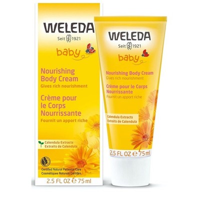 Weleda Baby Calendula Nourishing Body Cream, 2.5 fl oz EXP 12/26