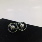 Vintage Niels Erik From N.E. Modern Sterling Silver 925 Ball and Ring Cufflinks