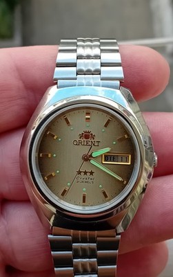 ORIENT 3 STAR AUTOMATIC 21 JEWELS DAY-DATE 469WBB-71CA MEN'S 37MM