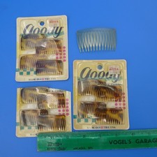 lot of Vintage Goody Hair Kant Slip Tuck side Combs Sealed NOS 1989 Brown USA