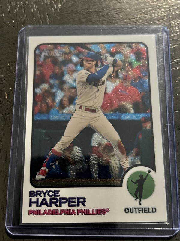 2022 Topps Heritage Chrome #/999 Bryce Harper #245🔥 White Boarder