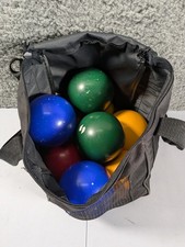 Sportcraft Bocce Ball Set w/ Bag Pallino Rules Mixed Colors