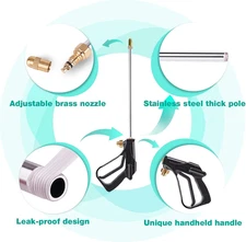 Sprayer Wand, Suitable for 1/4" & 1/8" Brass Barb, 1/2 Hose Quick Connector, ...