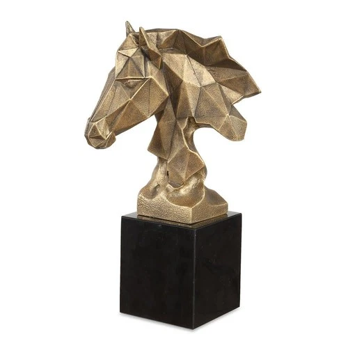 Uttermost 18185 Chiseled Horse Bust 13-1/4" Tall Marble and Resin - Gold - Picture 1 of 5