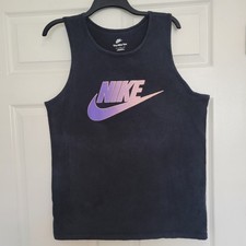 Nike Men's Futura Tank-Top Sportswear Black Size Large