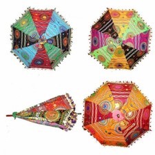 Indian Decorative Wedding Decorative Vintage Cotton Women Sun Shade Umbrella 20