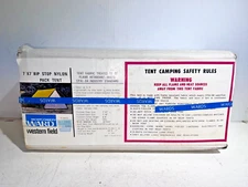 Vintage Montgomery Ward Western Field 7' x 7' Rip Stop Nylon Pack Tent - NIB