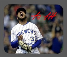 Jeremy Jeffress Milwaukee Brewers Facsimile Autographed Mouse Pad Item#7317