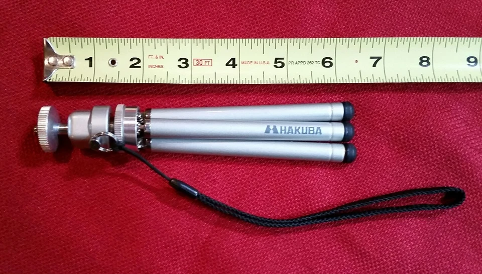 Hakuba Mini Camera Tripod - 6" w/ Extendable Leg Length, Swivel Head, Soft Feet - Image 4 of 4