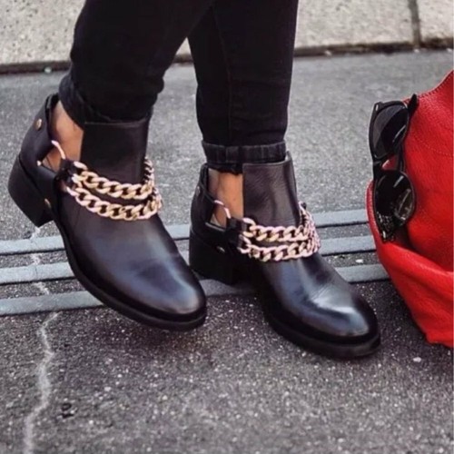 Zara Black Leather Studded Open Heeled 