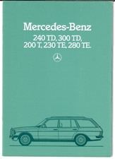 Mercedes-Benz 200T, 230TE, 280TE, 240TD, 300TD W123 Estate 1981-1986 UK Brochure