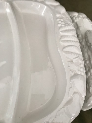 Alte Vintage Arnart Creation Japan beheizte Platte bedeckt Beilagen weiß 16" - Bild 4 von 10