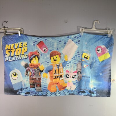 The Lego Movie 2 ''Never Stop Playing'' Hooded Towel Wrap For Kids 24.5''×44''