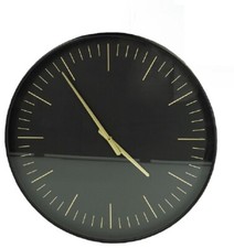 XL Wanduhr Uhr Bahnhofsuhr Black 50 x 50 cm 