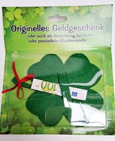 Geschenkverpackung Filz, *Kleeblatt* Geld, Geburtstag, Originelles Geschenk R 84