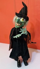 Vintage Pelham Puppet Marionette Green Witch England No Box
