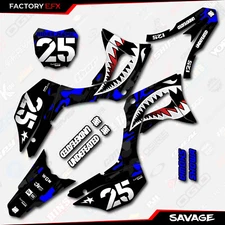 Black Blue Crf125 Savage Racing Graphics kit fits Honda 2019-2025 decal CRF 125