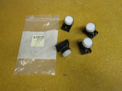 Lovato 8LP2TBL 108 WHITE ILLUMINATED FLUSH BUTTON OPERATOR LOT OF 4