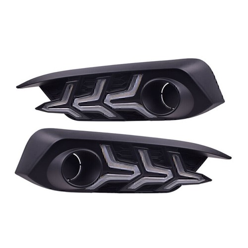 For 16-18 Honda Civic LED Daytime Light DRL Fog Lamp With Turn Signal tricoloure - Picture 2 of 12
