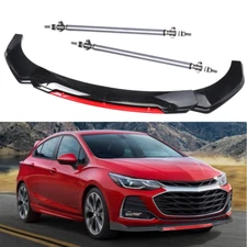 For 10-19 Chevrolet Cruze Front Bumper Lip Spoiler Splitter Body Kit Black /Red