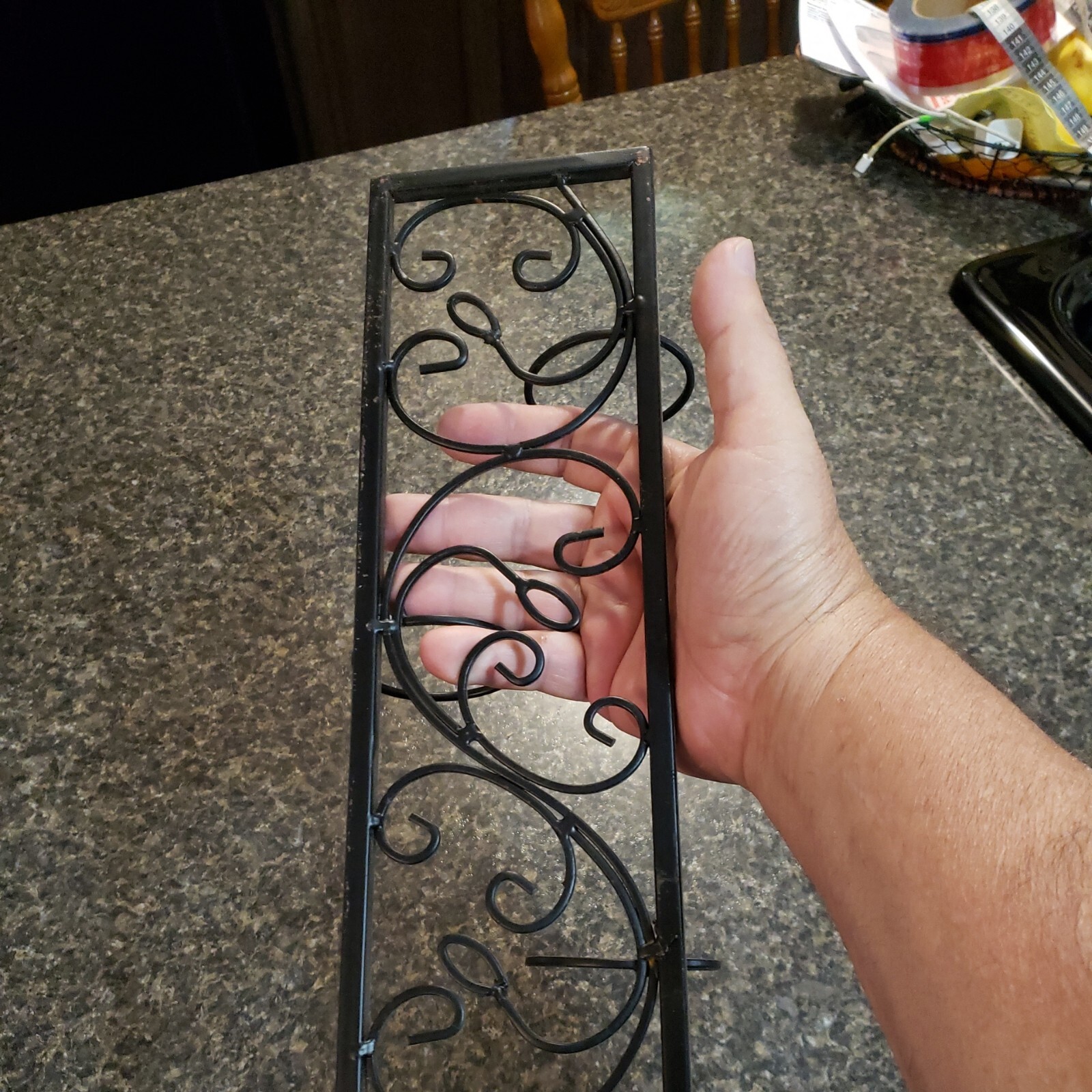 metal wall candle holder 14 inches long 4 wide