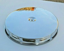 Corvette Air Cleaner Louvered Complete Chrome Top Filter Base Holley Carburetor