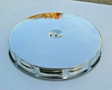 Corvette Air Cleaner Louvered Complete Chrome Top Filter Base Holley Carburetor